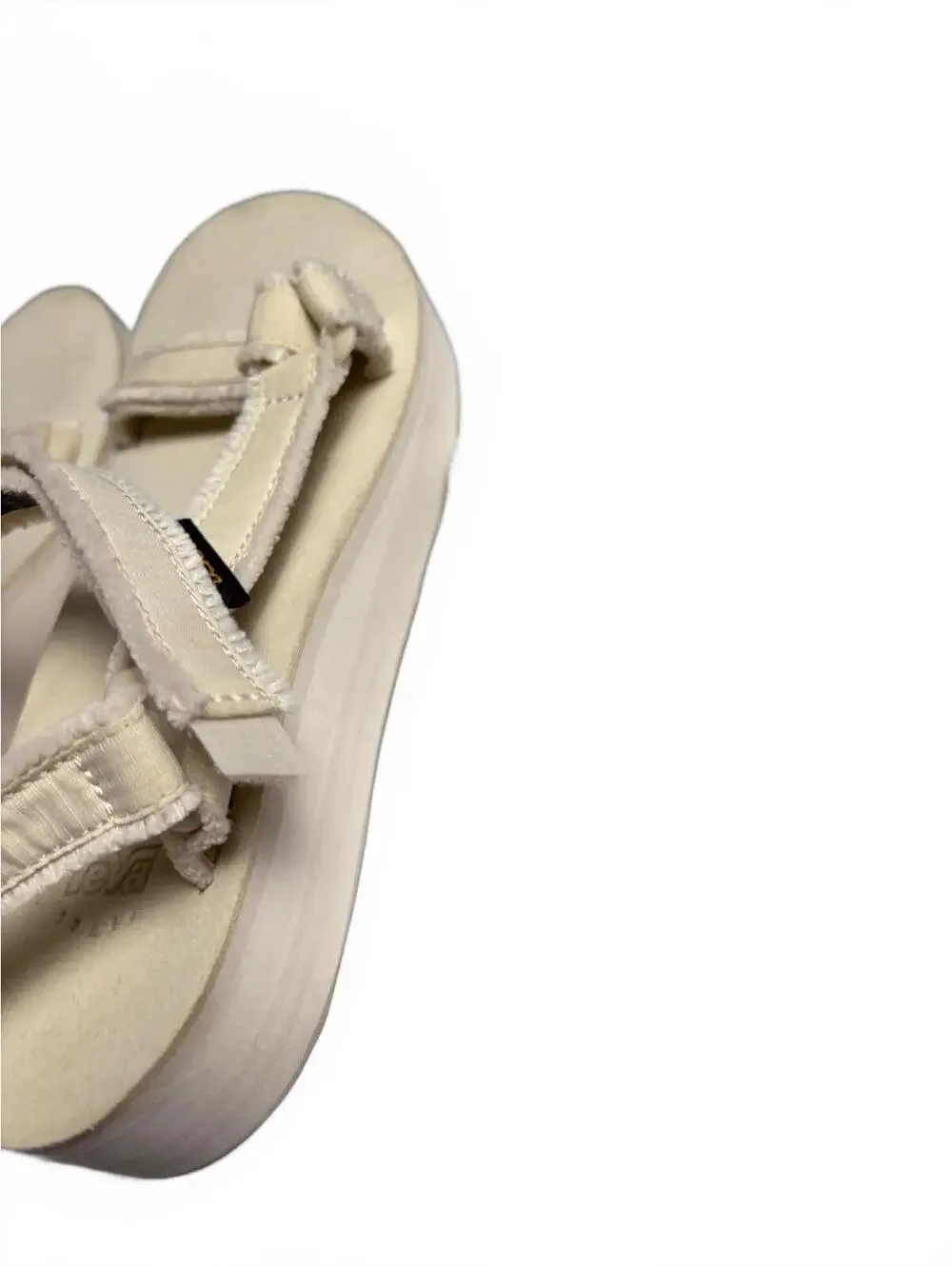 Teva Women's Beige Suede Strap Sandals with Adjustable Velc